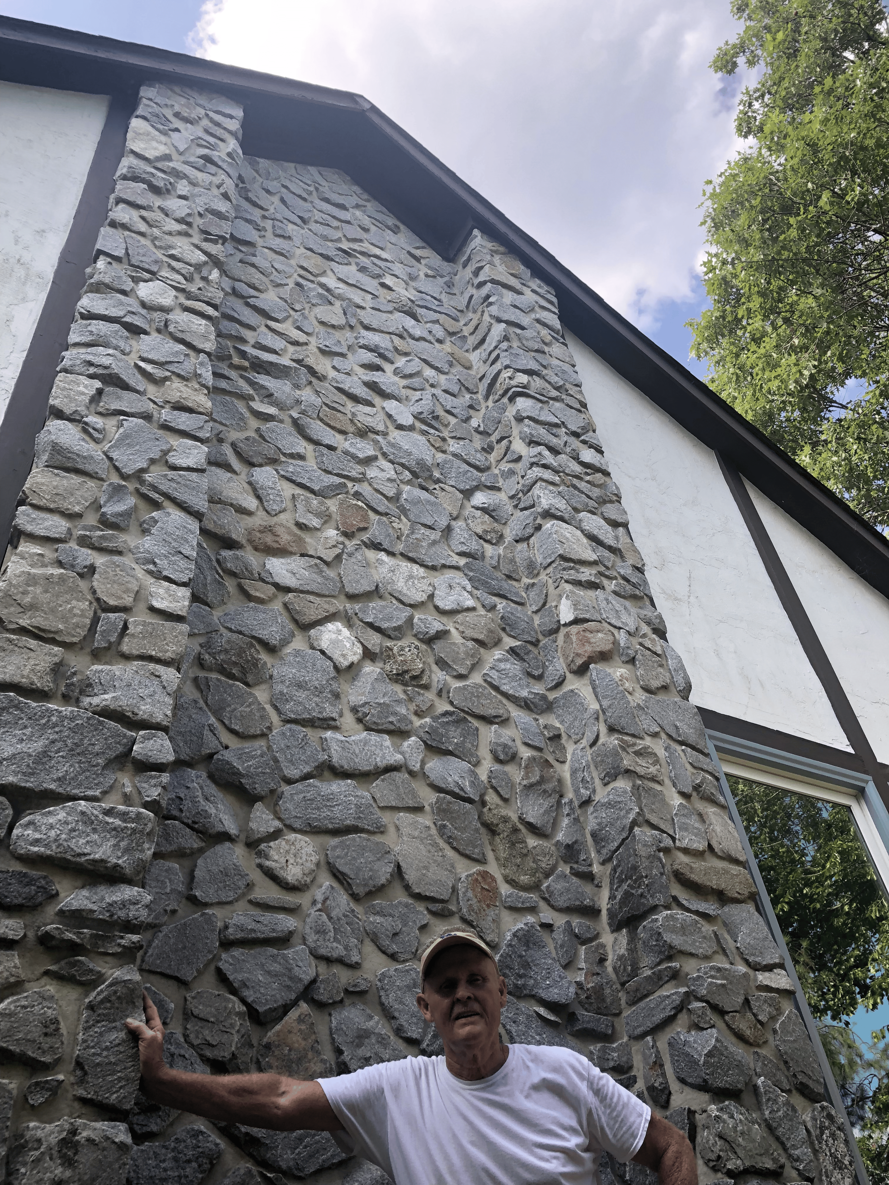 Master Mason Earl Smith working on-site